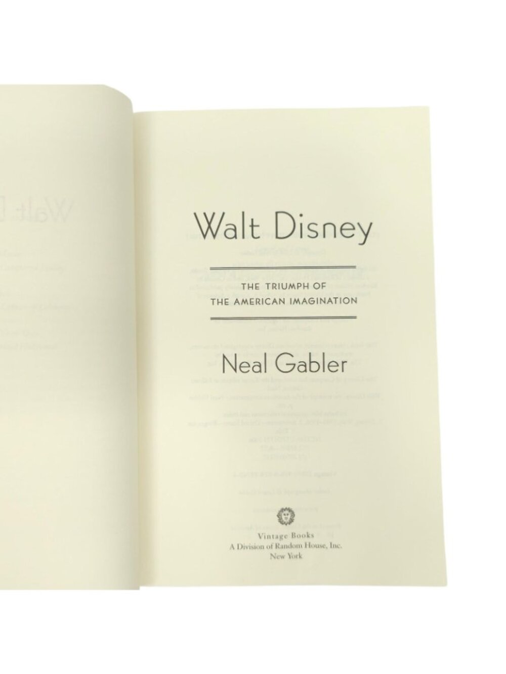 Walt Disney Triumph of the American Imagination Biography 2006 Neal Gabler PB - Picture 3 of 7